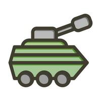 infanterie van vecteur épais ligne rempli couleurs icône conception