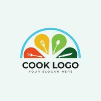 cuisinier nourriture logo conception vecteur modèle