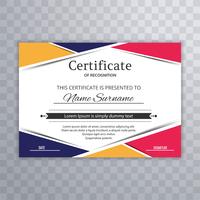 Modèle de certificat Premium récompense vecteur de fond diplôme