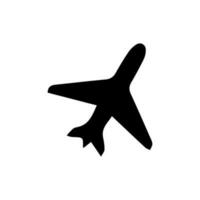 avion icône vecteur, solide illustration, pictogramme isolé sur blanche. vecteur illustration