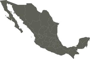 vecteur Vide carte de Mexique avec Régions ou ou États et administratif divisions. modifiable et clairement étiqueté couches.