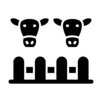 bétail agriculture glyphe icône conception vecteur