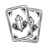 cartes de tarot magiques vecteur