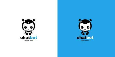 fille chatbot la personne icône signe conception vecteur illustration sur blanc et bleu Contexte. mignonne ai bot assistant mascotte personnage concept symbole affaires assistant