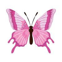 papillon rose aquarelle vecteur