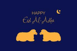 content eid al-adha. islamique Contexte avec agneau illustration vecteur