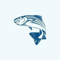 vecteur illustration logo truite poisson