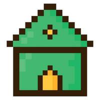 pixel art maison pour Jeux. vecteur 8 bit Jeu la toile icône