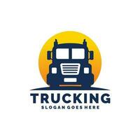 illustration vectorielle de camion logo design vecteur