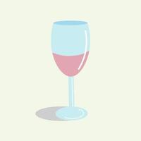 un verre de vin. illustration vectorielle vecteur