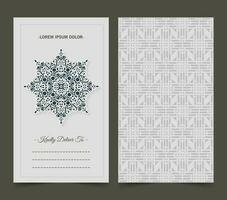 modèle de carte d'invitation de mariage mandala vecteur