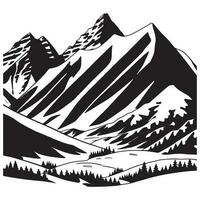 cette est une vecteur Montagne silhouette, Montagne silhouette clipart.