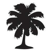 cette est noix de coco arbre vecteur silhouette, paume arbre vecteur silhouette.