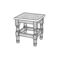table meubles icône, élégant meubles pour vivant pièce Facile linéaire style. vecteur illustration modèle