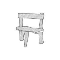 en bois chaise minimaliste meubles logo conception modèle, graphique élément illustration modèle conception. vecteur