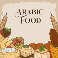 cuisine arabe authentique vecteur