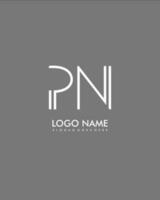 pn initiale minimaliste moderne abstrait logo vecteur