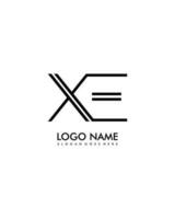 xe initiale minimaliste moderne abstrait logo vecteur