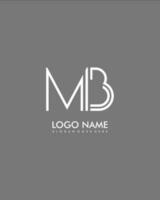 mb initiale minimaliste moderne abstrait logo vecteur