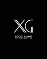 xg initiale minimaliste moderne abstrait logo vecteur