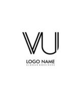 vu initiale minimaliste moderne abstrait logo vecteur