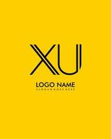 xu initiale minimaliste moderne abstrait logo vecteur