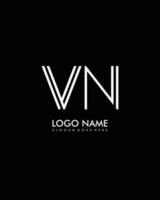 vn initiale minimaliste moderne abstrait logo vecteur