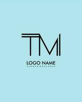 tm initiale minimaliste moderne abstrait logo vecteur