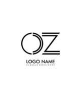 oz initiale minimaliste moderne abstrait logo vecteur