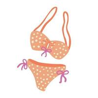 branché bikini isolé vecteur clipart. été maillot de bain illustration