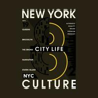 Nouveau york ville abstrait graphique, typographie vecteur, t chemise conception illustration, bien pour prêt imprimer, et autre utilisation vecteur