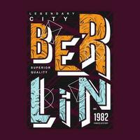 Berlin Allemagne graphique typographie, vecteur t chemise conception, illustration, bien pour décontractée actif