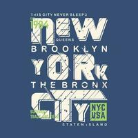 Brooklyn le bronx graphique typographie, vecteur t chemise conception, illustration, bien pour décontractée actif