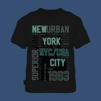 Nouveau york Urbain ville graphique typographie, vecteur t chemise conception, illustration, bien pour décontractée actif