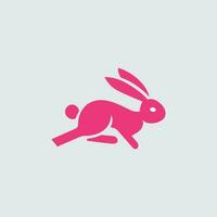 création de logo de lapin vecteur