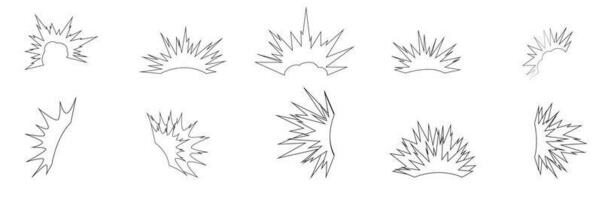 impact effet dessin animé bande dessinée effet avec poussière et fumée vecteur