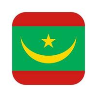 drapeau de la mauritanie illustration simple pour le jour de l'indépendance ou l'élection vecteur