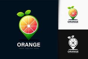 création de logo de localisation orange avec dégradé vecteur