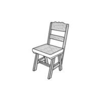 classique luxe chaise logo conception, meubles chaise ligne logo vecteur