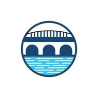 pont rivière logo classique bâtiment conception inspiration, vecteur symbole concept pour votre entreprise