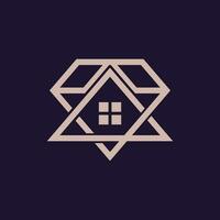 diamant Accueil logo conception, logo concept pour votre entreprise vecteur