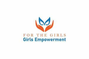 pour le les filles Créatif logo conception pour les filles responsabilisation et les filles protection vecteur