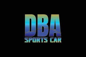 dba des sports voiture logo conception modèle vecteur