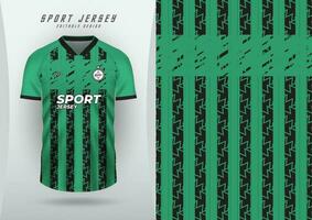 Contexte pour des sports Jersey, football Jersey, fonctionnement Jersey, courses Jersey, modèle, vert, noir Bande avec conception. vecteur
