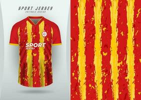 des sports Contexte pour Jersey, football Jersey, fonctionnement Jersey, courses Jersey, modèle, rouge, Jaune Bande avec conception. vecteur