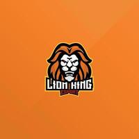 Lion Roi logo jeu esport conception vecteur