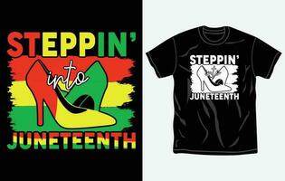 juneteenth T-shirt conception et impression modèle, devis, typographie conception, juin 19, africain américain chemise conception, pleinement modifiable vecteur modèle.