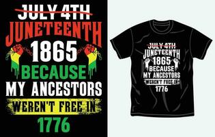 juneteenth T-shirt conception et impression modèle, devis, typographie conception, juin 19, africain américain chemise conception, pleinement modifiable vecteur modèle.