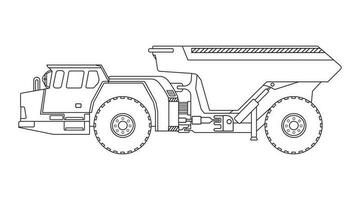 main tiré vecteur illustration Couleur les enfants construction déverser un camion exploitation minière machine clipart