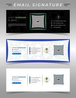 conception de modèle de signature de courrier électronique d'entreprise. vecteur